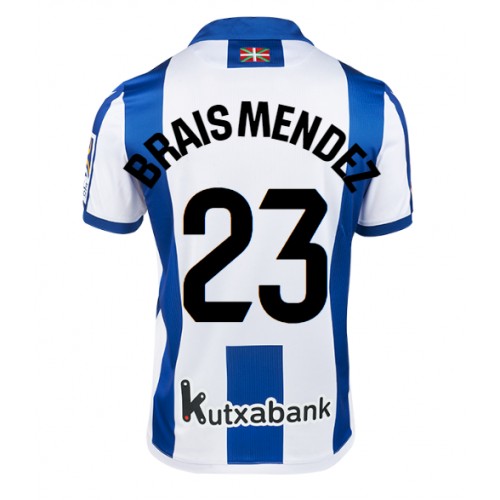 Moški Nogometni dresi Real Sociedad Brais Mendez #23 Domači 2024-25 Kratek Rokav